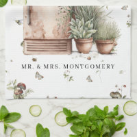 Rustic Hand Painted Country Kitchen Monogram Tea 