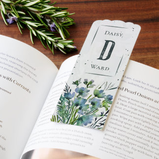 Rustic Hand-Painted Watercolor Floral Bookmark 