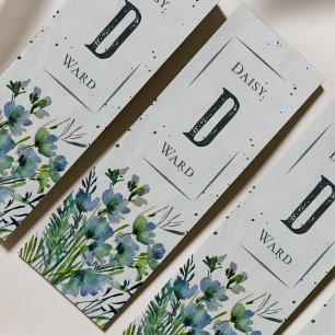 Rustic Hand-Painted Watercolor Floral Bookmark
