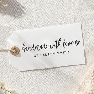 Rustic Hand Script Handmade with Love by Self-inking Stamp