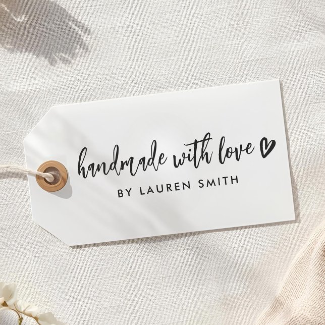 Rustic Hand Script Handmade with Love by Self-inking Stamp (Creator Uploaded)