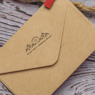 Rustic Hand-written Custom Name Return Address Self-inking Stamp