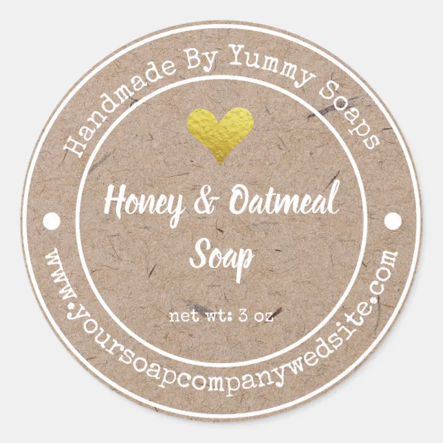 Rustic Handmade Soap Business Label | Zazzle
