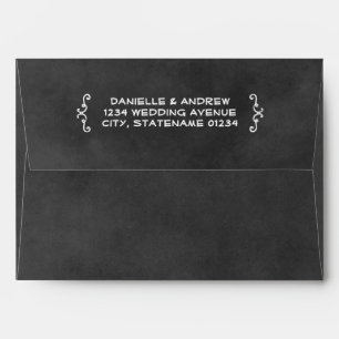 Rustic Handwritten Chalkboard Wedding Envelope