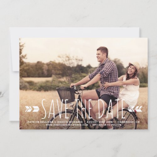 Rustic Handwritten Typography Tribal Save the Date