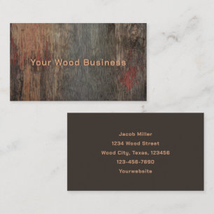 Rustic Handyman Carpenter Country Wood Grain Business Card