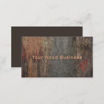 Rustic Handyman Carpenter Country Wood Grain Business Card by MargSeregelyiPhoto at Zazzle