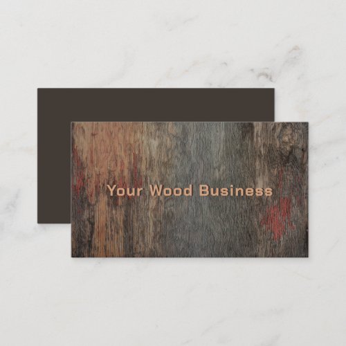 Rustic Handyman Carpenter Country Wood Grain Business Card