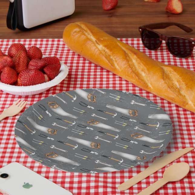 Rustic Handyman Tools  Paper Plates (Picnic)