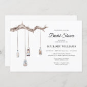 Rustic Hanging Lanterns Bridal Shower Invitation (Front/Back)
