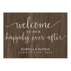 Rustic Happily Ever After Wedding Welcome Sign