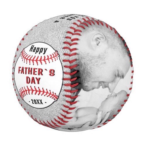 Rustic Happy Fathers Day 2 Photo Collage Baseball