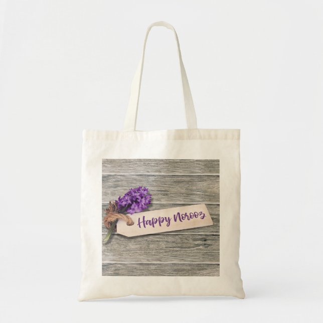Rustic Happy Norooz Hyacinth - Budget Tote Bag (Front)