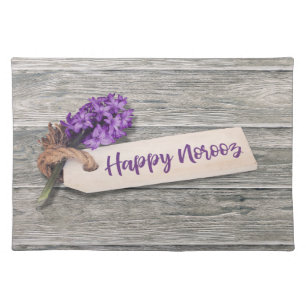 Rustic Happy Norooz Hyacinth - Cloth Placemat