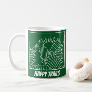 Rustic Happy Trails Mountains Coffee Mug