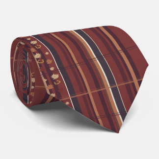 Rustic Harvest Dark Rich Red Plaid Neck Tie