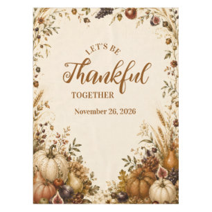 Rustic Harvest Thanksgiving Gathering Tablecloth
