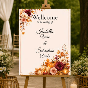 Rustic Harvest Wedding Foam Board