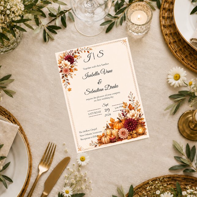 Rustic Harvest Wedding Invitation (Creator Uploaded)