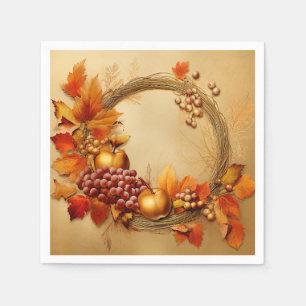Rustic Harvest: Wreath Harvest Napkins