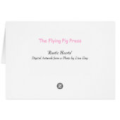 'Rustic Hearts'  Note Card (Back Horizontal)