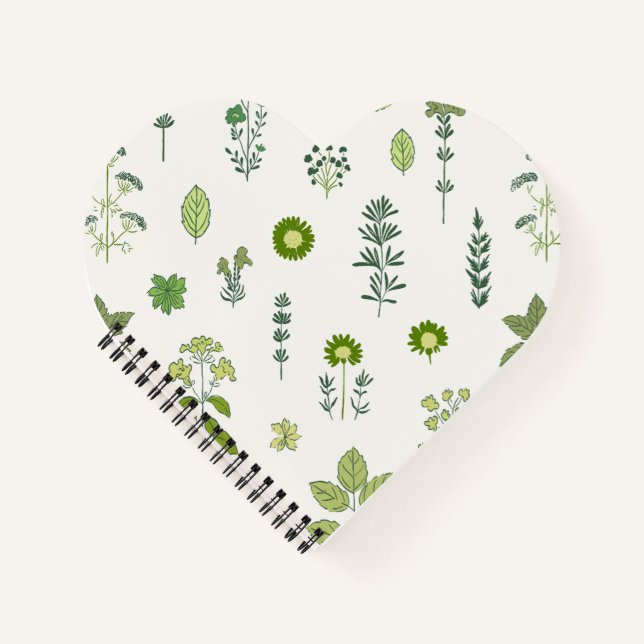 Rustic Herbs Green Notebook (Front)