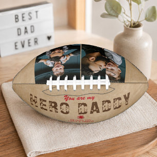 Rustic Hero Daddy Father`s Day 2 Photo Collage  Football