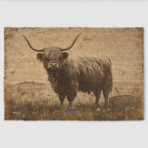Rustic Highland Cattle Fiber Doormat