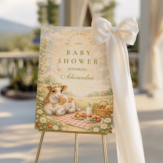 Rustic Highland Cow Baby Shower Foam Board (Creator Uploaded)
