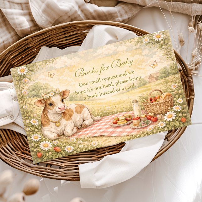 Rustic Highland Cow Books for Baby Enclosure Card (Creator Uploaded)