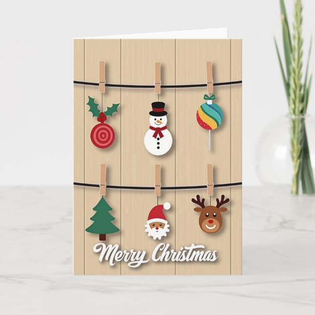 Rustic Holiday Display Card (Front)