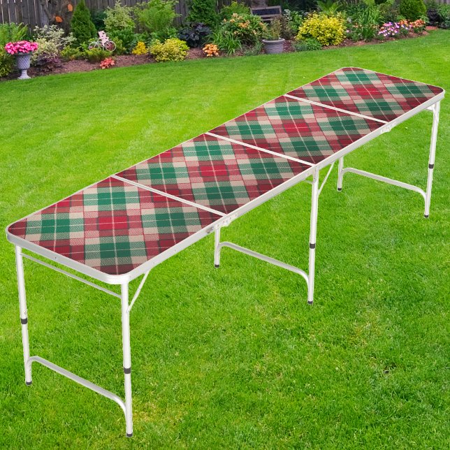 Rustic Holiday Plaid Beer Pong Table (Creator Uploaded)