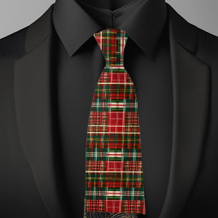 Rustic Holiday Plaid Neck Tie
