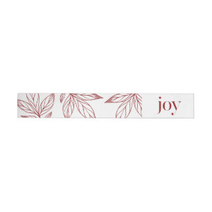 Rustic Holiday Print with Red Joy Typography Wrap Around Label