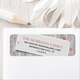 Rustic Holiday Return Address Label