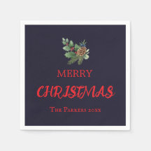 Rustic holly with red berries and pine cone