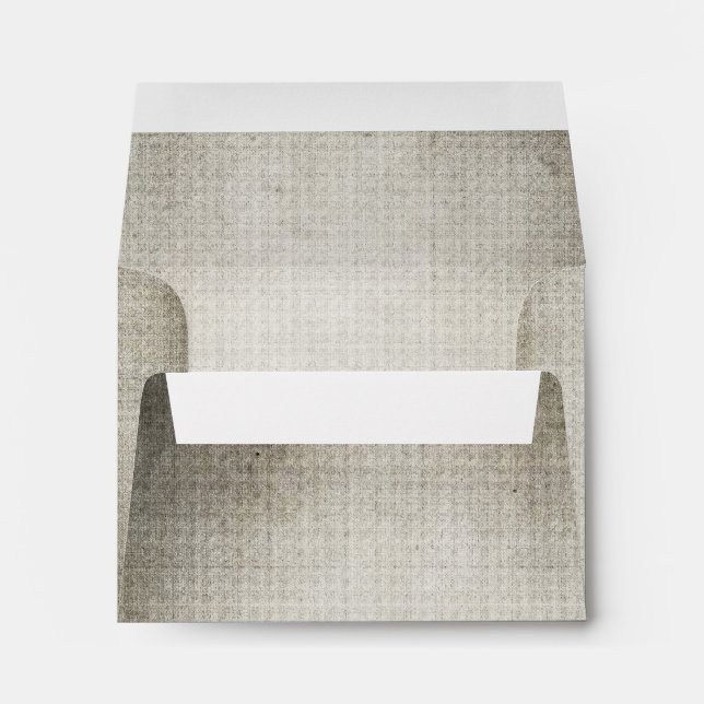Rustic hombre gray old vintage look wedding envelope (Back (Bottom))