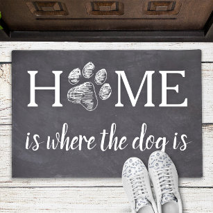 Rustic Home Is Where The Dog Is Doormat