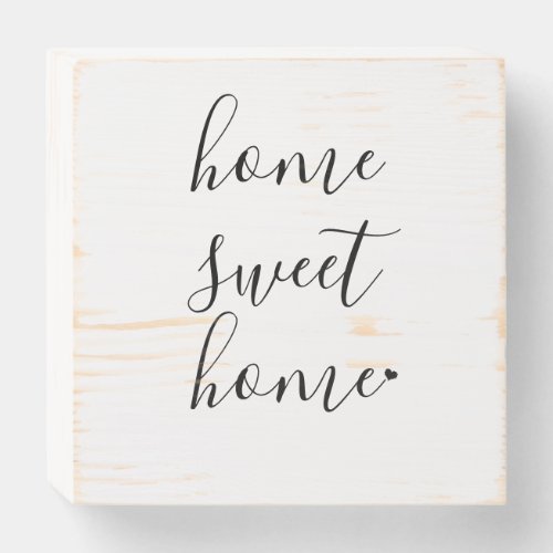 Rustic Home Sweet Home Love Wooden Box Sign