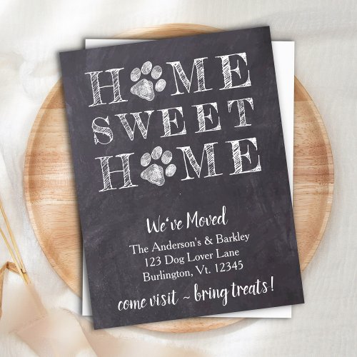 Rustic Home Sweet Home Weve Moved Pet Moving Announcement Postcard