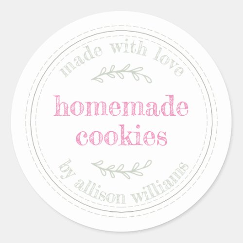 Rustic Homemade Baked Goods Cookies Classic Round Sticker