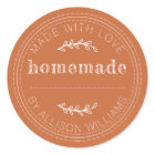 Rustic Homemade Baked Goods Jam Can Burnt Orange