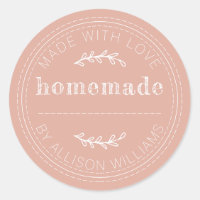 Rustic Homemade Baked Goods Jam Can Dusty Pink