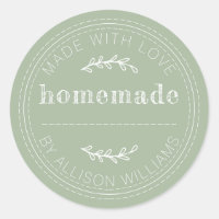 Rustic Homemade Baked Goods Jam Can Laurel Green
