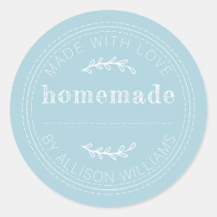 Rustic Homemade Baked Goods Jam Canning Modern Classic Round Sticker
