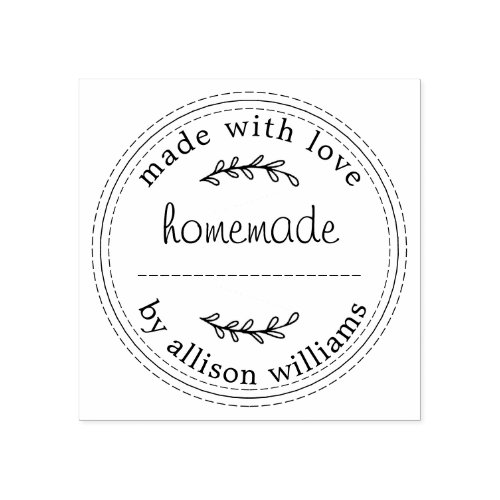 Rustic Homemade Baked Goods Jam Canning Rubber Stamp