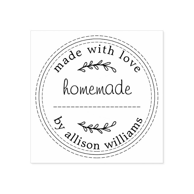 Rustic Homemade Baked Goods Jam Canning Rubber Stamp (Imprint)