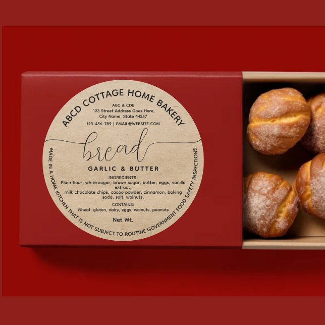 Rustic homemade bread Label Cottage law Label (Creator Uploaded)