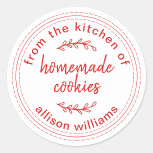 Rustic Homemade Cookies From the Kitchen of Classic Round Sticker