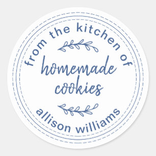 Rustic Homemade Cookies From the Kitchen of Classic Round Sticker